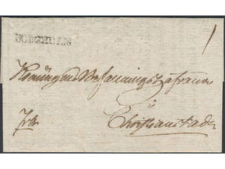 Sweden. H county. BORGHOLM, straight postmark. Letter, notification dated 16 December …