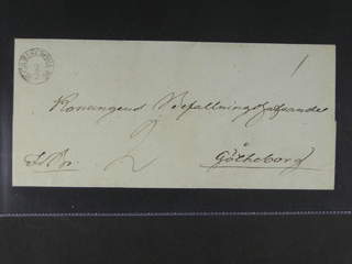 Sweden. K county. CARLSCRONA 2.2.1834, arc postmark. Type 3 in 2-fold cover sent to …