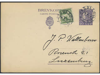 Sweden. Postal stationery, Single postcard, Facit bKe31, F143A, Postcard 10 öre …