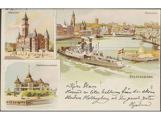 Sweden. Postcard Facit 52 , Gruss Aus. Helsingborg, used card sent from RAMLÖSA BRUNN …