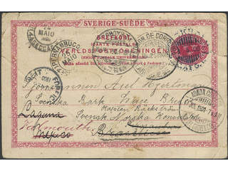 Sweden. Postal stationery, Single postcard, Facit bKe13, Postcard 10 öre sent from …