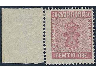 Sweden. Facit 12h ★, 50 öre rose. Beautiful and fresh. Opinion (shade) by O.P. SEK 5500