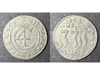 Norge Christian IV (1588-1648) 2 mark 1645, 1+ litet grafitti