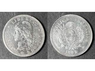 Argentina 50 centavos 1883, AU rengjord