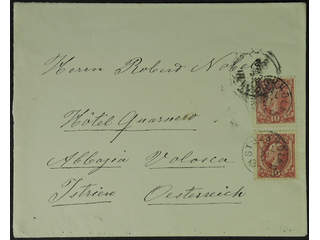 Sweden. Facit 39 cover , 2x10 öre on cover sent from STOCKHOLM LGL 21.3.1885 to Robert …