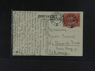 Sweden. Facit 214 cover , 20 öre red on postcard sent from FELLINGSBRO 15.11.24 to …