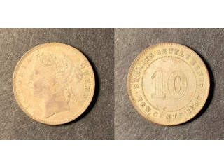 Straits Settlements Queen Victoria (1837-1901) 10 cents 1897, XF