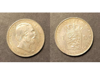 Netherlands Willem II (1840-1890) 1 gulden 1865, AU+