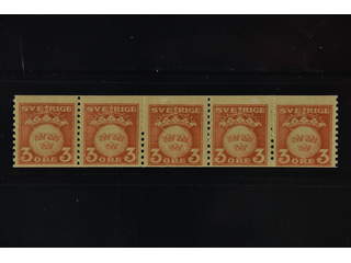 Sweden. Facit 139b ★★ , 1920 Small National Coat-of-Arms 3 öre greyish brown-red, in …