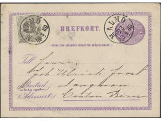 Sweden. Postal stationery, Single postcard, Facit bKe2CII, 29, Postcard 6 öre …