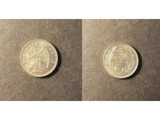 Chile 5 centavos 1937, UNC