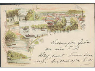 Sweden. Postcard Facit 52 , Gruss Aus. Uddevalla, "Helsning från", used card sent from …