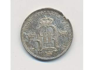 Coins, Sweden. Oskar II, MIS II.7, 10 öre 1887. 1,16 g, edge damage. XF.