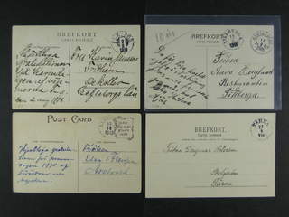 Sweden. Lot covers 1903–1910. Four unpaid postcards sent domestically, cancelled TÄRNA, …
