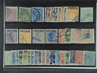 Denmark. Used 1875–1927. Back of the book, all different, e.g. Tj6, Tj9, Tj18, L1-9, …