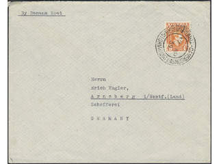 Nigeria. SG 54 on cover, Cover franked with 4 d orange King George. Tied by …