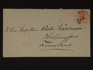 Sweden. Facit 46 cover , 20 öre on cover sent from GÖTEBORG 28.5.1889 to Finland. …