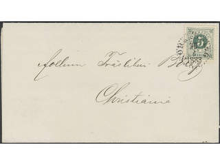 Sweden. Facit 30h on cover, 5 öre bluish dark-green on soft paper. Printed matter sent …