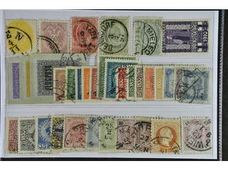 Austria. Used 1863–1919. All different, e.g. Mi 30, 49, 62, 68, 83, 174, 225-27x, …