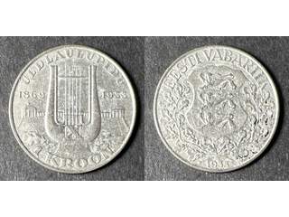 Estland 1 kroon 1933, AU lätt rengjord