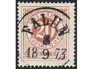 Sweden. Facit 22c used, 20 öre red-light red. With beautiful cancel FALUN 8.9.73.