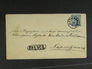Sweden. Facit 9 cover , 12 öre on cover sent from STOCKHOLM 31.10.1871 to Denmark. …