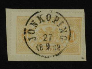 Sweden. Official Facit Tj20 on piece, 24 öre gul, tandn. 13. Litet brevstycke med …