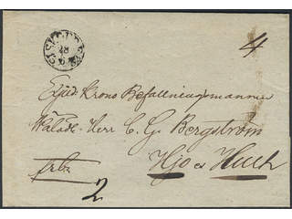 Sweden. R county. SKÖFDE 28.6.1832, arc postmark. Type 1 on cover sent to Hjo. …