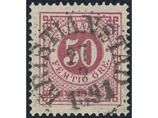 Sweden, Sverige, Sverige, Sverige. Facit 48c used, 50 öre violet-carmine. Superb …