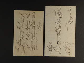 Sweden. Collection förfilateli. Five covers 1804–1869, with notations "Fr.br", "EmBref" …
