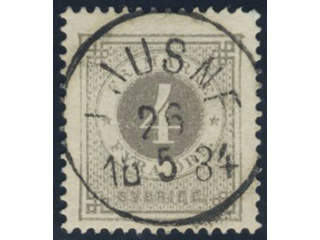 Sweden, Sverige, Sverige, Sverige. Facit 29e used, 4 öre deep grey-grey on calendered …