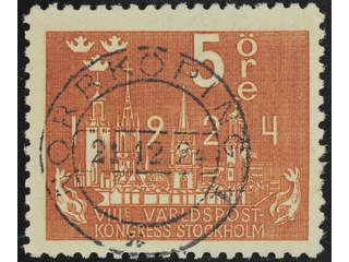 Sweden. Facit 196 used , 5 öre red-brown. EXCELLENT cancellation NORRKÖPING 1 21.12.24.