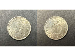 Ceylon George VI (1936-1952) 50 cents 1942, UNC