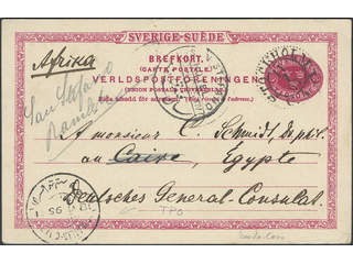 Sweden. Postal stationery, Single postcard, Facit bKe13, Postcard 10 öre sent from …