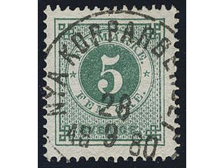 Sweden. Facit 30d used , 5 öre clear green. EXCELLENT cancellation NYA KOPPARBERGET …