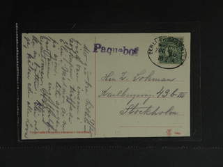 Sweden. Facit 79. GERMANY. German oval TPO cancellation BERLIN–SASSNITZ BAHNPOST ZUG 18 …