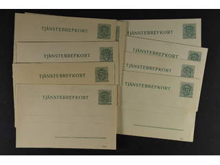 Sweden. Postal stationery, Official postcard, Facit TjbK6, 5 öre, 14 unused copies. …