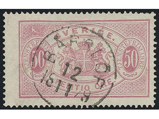 Sweden. Facit Tj9c, M county. BÅRSLÖF 12.11.1879. Superb cancellation on stamp (F: …