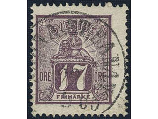 Sweden, Sverige, Sverige, Sverige. Facit 15 used, 17 öre violet. Beautiful example …