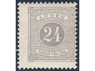 Sweden. Postage due Facit L17a ★ , 24 öre grey-lilac, perf 13. SEK 1500