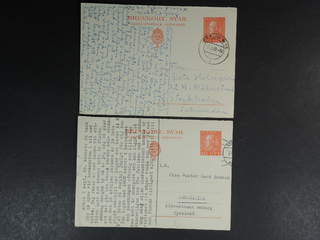 Sweden. Postal stationery, double postcard Facit bKd26 , Three reply parts, of which two …