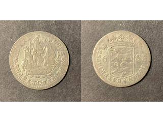Nederländerna West Friesland 6 stuivers (scheepjesschelling) 1758, VF