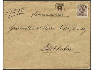 Sweden. Facit 35 cover , 30 öre på vackert rekbrev sänt från ÅBY 28.10.1888 till …