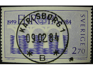 Sweden. Facit 1288 used , 1984 25th Anniversary of Europa CEPT 2.70 Kr blue. EXCELLENT …