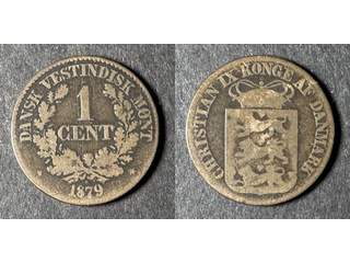 Danska Västindien Christian IX (1863-1906) 1 cent 1879, 1?