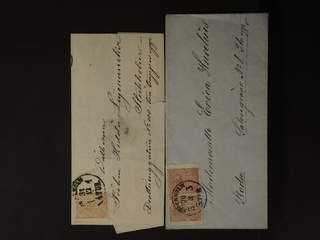 Sweden. Facit 14B cover , Two local covers, of which one with 2-fold postage …