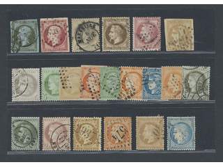 France. Used 1853–1871. All different, e.g. Mi 10, 16, 26, 29, 31, 40, 47. Mostly good …