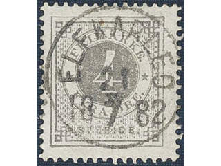 Sweden. Facit 29b used, 4 öre grey-light grey. EXCELLENT cancellation ELFKARLEÖ …