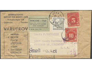 Sweden. Facit 283 on cover, 1941 Gustaf V large numerals 50 öre grey on "Small packet …