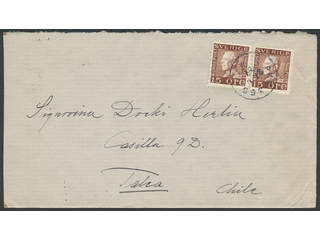 Sweden. Facit 178A cover , 2x15 öre on cover sent from PKP 365 27.1.37 to Chile. Arrival …